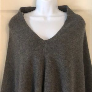 Ann Taylor Gray Poncho Sweater